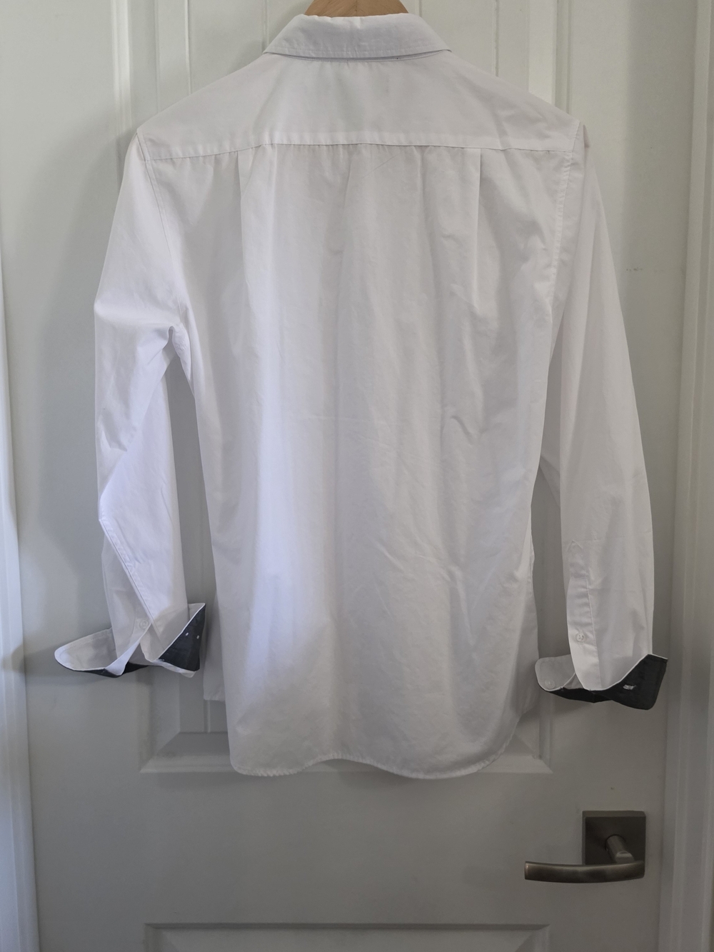 Beverly Hills Polo Club White Button Down Contrast Cuff Shirt – Size Small - Picture 9 of 10